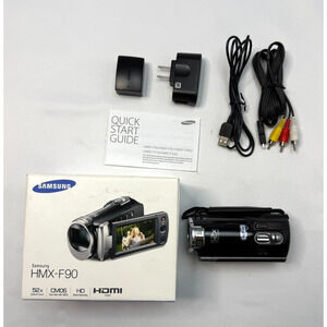 Samsung Camcorder HMX-F90 HDMI Output 52x Optical Zoom HD Video Camera